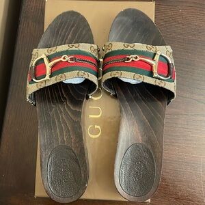 💯Authentic Gucci Half Horse Bit Clogs